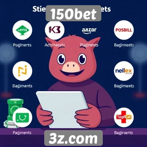 Métodos de pagamento disponíveis no 150bet expandidos